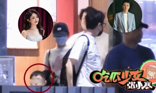 Bắt gặp Triệu Lệ Dĩnh - Phùng Thiệu Phong cùng nhau đưa con trai đi ăn tối