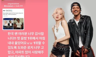 Bruno Mars quá mê "oppa era", cùng Rosé thắng cúp, Knet đùa anh là người Jeju