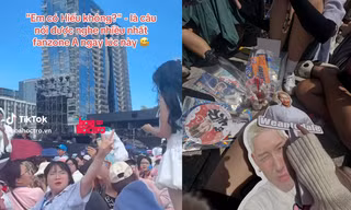 "Đu concert" Anh Trai Say Hi mà ngỡ đu idol K-Pop: Nhộn nhịp "săn quà", đổi card
