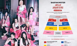 Sơ đồ, giá vé concert BABYMONSTER tại TP.HCM: Tương đương concert ở Thái Lan
