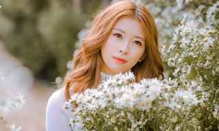 Ngẩn ngơ nét đẹp “nàng thơ” trong bộ ảnh cúc họa mi trắng