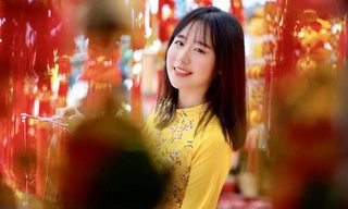 Rực rỡ sắc vàng với bộ ảnh áo dài Việt Nam đón Tết của du học sinh tại Mỹ