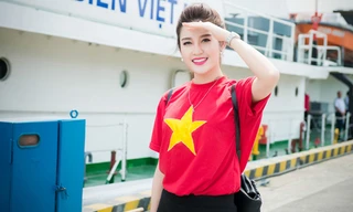 Dàn Hoa hậu, Á hậu 'sốt xình xịch' ngóng trận đấu U23 Việt Nam – Quatar