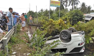 Hiện trường vụ tai nạn. 