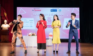 Á hậu Huyền My mặc áo dài đỏ rực, nhảy cực 'sung' bên ST