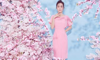 Người đẹp khả ái Hồng Tuyết đẹp mơ màng với gam màu pastel