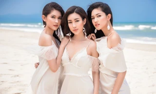Mỹ Linh, Thanh Tú, Thuỳ Dung đọ nhan sắc tựa 'nữ thần' trên biển