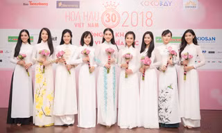 Các thí sinh tại sơ khảo miền Bắc Hoa hậu Việt Nam 2018.