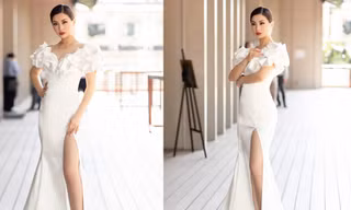 Dù bị bệnh nhưng Á hậu Diễm Trang vẫn đẹp rạng rỡ làm MC