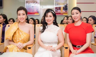 Bộ ba giám khảo Bùi Bích Phương, Hà Kiều Anh, Đỗ Mỹ Linh tại buổi sơ khảo phía Nam sáng 10/6.