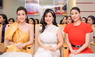 Bộ ba giám khảo Bùi Bích Phương, Hà Kiều Anh, Đỗ Mỹ Linh tại buổi sơ khảo phía Nam sáng 10/6.