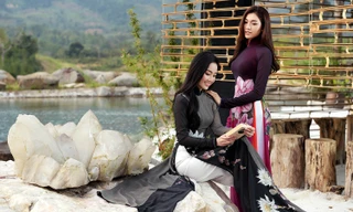 Lệ Hằng, Lan Hương khoe dáng tuyệt đẹp với áo dài ở 'Dubai Việt Nam'