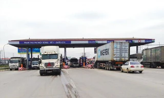 Hình ảnh tram thu phí trên QL 5
