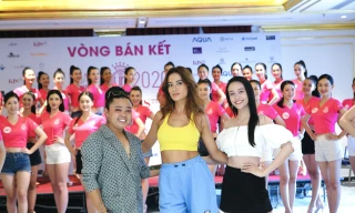 Biên đạo catwalk Crazy Nhóc, huấn luyện catwalk Như Vân, biên đạo đồng diễn Kim Anh. Ảnh: Trọng Tài.