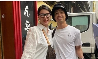 Cựu người mẫu Trang Trần và Công Phượng. 