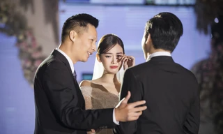 Khoảnh khắc Á hậu Tường San bật khóc trong lễ cưới