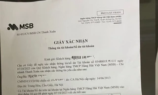 Vụ mất trăm tỷ ở Ngân hàng MSB: Khách hé lộ văn bản trả lãi bất thường