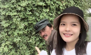 Cố nghệ sĩ Giang Còi và con gái Ngọc Anh. 