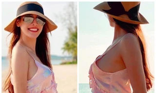 Quế Vân 'thả rông' để lộ vòng 1 hớ hênh