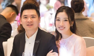 Đỗ Mỹ Linh và chồng dự lễ cưới Ngọc Hân 