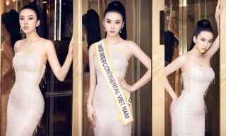 Á hậu Thuý An gợi cảm trong ngày trao sash cho Trần Hoàng Ái Nhi