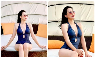 Á hậu Trịnh Kim Chi diện áo tắm khoe body nuột nà ở tuổi 51