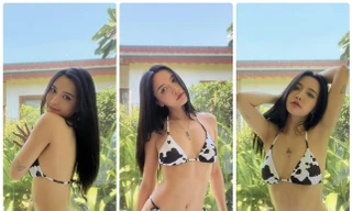 Bích Phương tung ảnh bikini họa tiết bò sữa nóng 'bỏng mắt’