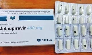 Thuốc Molnupiravir cấp cho F0 điều trị tại nhà. Ảnh: Trung tâm kiểm soát bệnh tật TPHCM