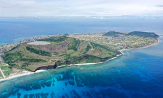 Đảo Lý Sơn (Quảng Ngãi) nhìn từ trên cao