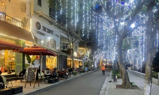 Các gian hàng trên phố đi bộ hồ Ngọc Khánh thường xuyên thưa thớt, kể cả ngày cuối tuần