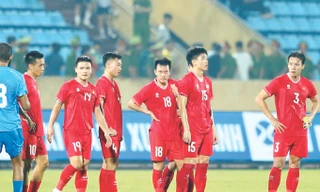 Cầu thủ Việt Nam sau trận hòa Ấn Độ 1-1 hôm 12/10