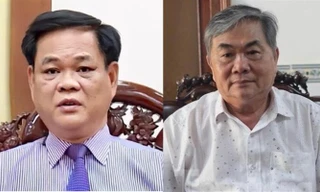 Ông Huỳnh Tấn Việt (bên trái), nguyên Bí thư Tỉnh ủy, Chủ tịch HÐND tỉnh Phú Yên và ông Nguyễn Chí Hiến, Phó Chủ tịch thường trực UBND tỉnh Phú Yên