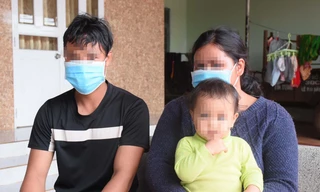 P.H cùng chồng và con gái hơn 1 tuổi 