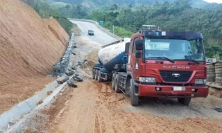 Đường cứu nạn giảm thiểu thiệt hại về người và phương tiện trong những trường hợp xe gặp sự cố, mất thắng… Ảnh: C.C. 