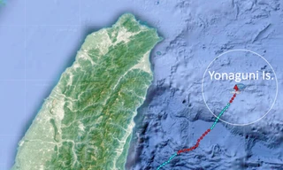 Lộ trình của xuồng từ Đài Loan (Trung Quốc) đến đảo Yonaguni (Nhật Bản)