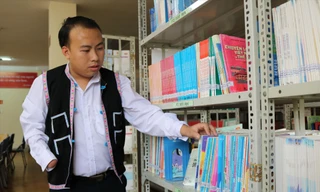 Thư viện Trường Cao đẳng Sơn La là nơi yêu thích của Vừ Trung Bay (sinh viên năm 3, khoa Ðào tạo giáo viên, Trường Cao đẳng Sơn La)