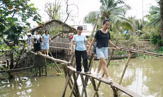 Khách du lịch đến tham quan tại Cồn Sơn, thành phố Cần Thơ. Ảnh: Hòa Hội