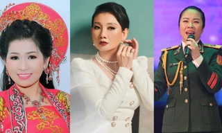 NSƯT Hồ Ngọc Trinh (từ trái qua), NSƯT Mỹ Uyên, NSƯT Hồng Hạnh được phong tặng danh hiệu nghệ sĩ nhân dân trong lần thứ 10