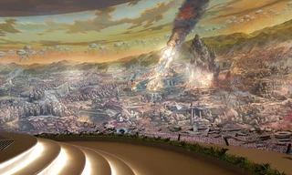 Một góc của bức tranh Panorama Điện Biên Phủ