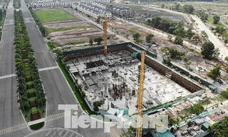 Dự án khu đô thị An Lạc Green Symphony, xã Vân Canh, huyện Hoài Ðức đã cho xây “chui” nguyên một hầm chung cư diện tích 6.117m2