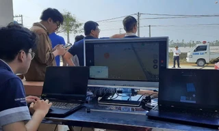 Ứng dụng hệ thống thông tin vô tuyến cơ động của ĐH Bách khoa Hà Nội. Ảnh: BKHN