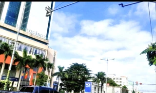 Một trong những điểm lắp đặt hệ thống camera giám sát trật tự ATGT tại TP Đông Hà, tỉnh Quảng Trị