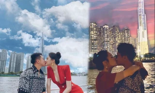 Fan 'đảo điên' trước loạt ảnh khóa môi 'ngọt lịm' của Hương Giang - Matt Liu 