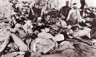 Nạn nhân bom nguyên tử tại khu lều ven sông Ota.