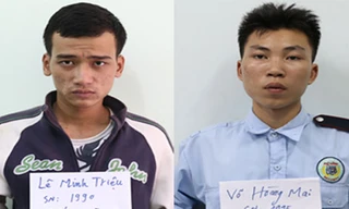 Các đối tượng tại cơ quan Công an.