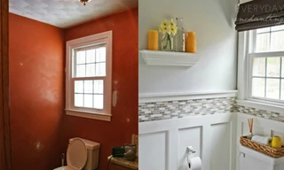 Nhà tắm chật hẹp trở nên sáng sủa sau cải tạo