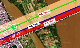 Các phương án xây dựng cầu đường sắt đô thị mới vượt sông Hồng.