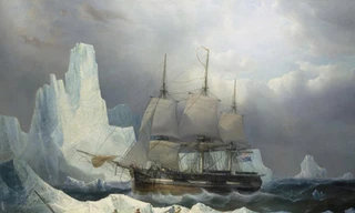 Tàu mắc kẹt trong băng và thủy thủ quyết định bỏ tàu. Ảnh minh họa: Rich.edu.