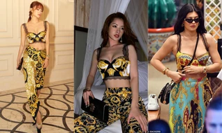 Chi Pu, Minh Hằng “đụng hàng“ Kylie Jenner khi diện bralette gợi cảm của nhà mốt Versace