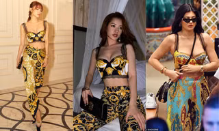 Chi Pu, Minh Hằng “đụng hàng“ Kylie Jenner khi diện bralette gợi cảm của nhà mốt Versace